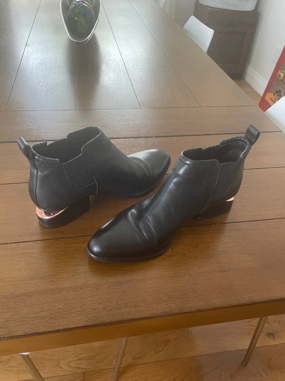 Alexander Wang Chic Kori Black Leather Ankle Boot Size 8